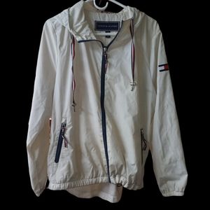 Tommy Hilfiger Hooded Windbreaker Large Off white RN 54163